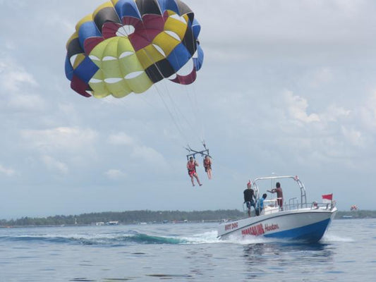 Nusa Dua Water Sports Extravaganza: Parasailing, Tubing, Banana Boat and Fly Fish Adventure